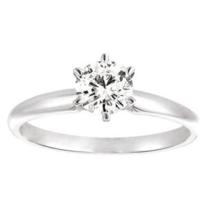 14K-WG 2CT ROUND DIAMOND SOLITAIRE W/6 PRONGS-APPROX METAL WT 3.05 GM (CBRE)