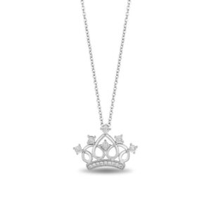 SS925 1/10CTW CROWN PENDANT W/15-RD@1/10CTW; (NX)